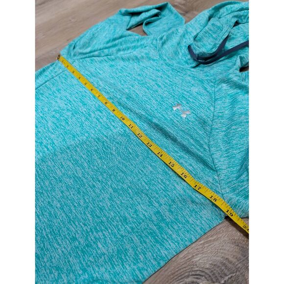Under Armour HeatGear Women’s M Hoodie Teal Performance Pullover Lightweight - Picture 5 of 10